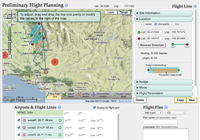 Screenshot of student flight planning website