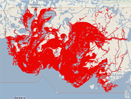 Map of the Deepwater Horizon Gulf Oil Spill