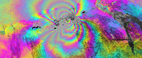 Interferogram of Hawaii volcano